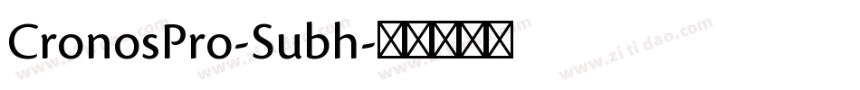 CronosPro-Subh字体转换