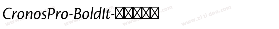 CronosPro-BoldIt字体转换