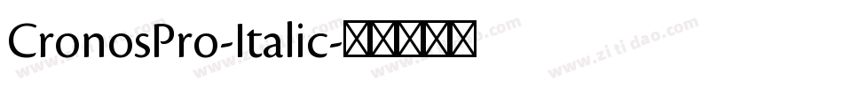 CronosPro-Italic字体转换