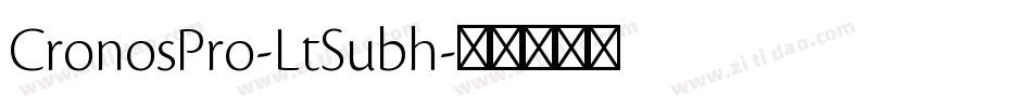 CronosPro-LtSubh字体转换