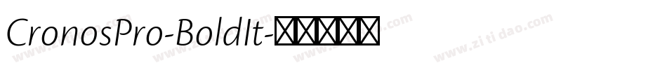 CronosPro-BoldIt字体转换