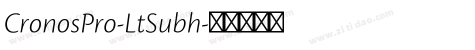 CronosPro-LtSubh字体转换