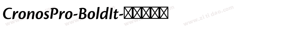 CronosPro-BoldIt字体转换