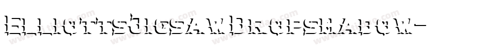 ElliottsJigsawDropshadow字体转换