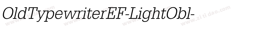 OldTypewriterEF-LightObl字体转换