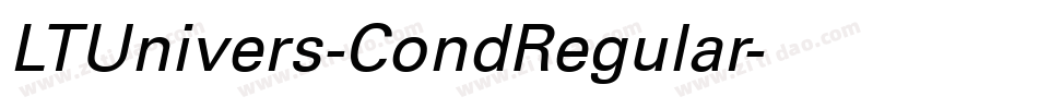 LTUnivers-CondRegular字体转换