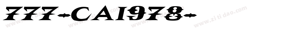 777-CAI978字体转换