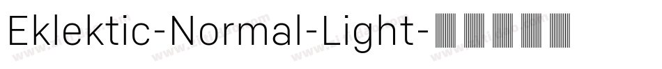 Eklektic-Normal-Light字体转换