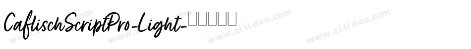 CaflischScriptPro-Light字体转换