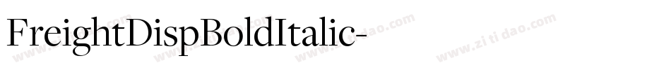 FreightDispBoldItalic字体转换