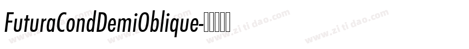 FuturaCondDemiOblique字体转换