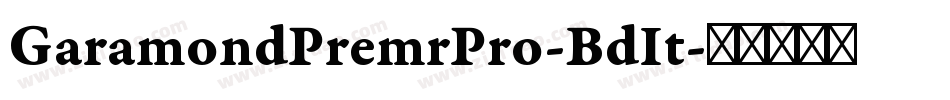 GaramondPremrPro-BdIt字体转换