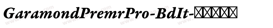 GaramondPremrPro-BdIt字体转换