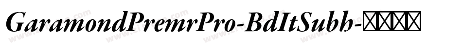 GaramondPremrPro-BdItSubh字体转换