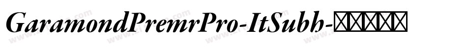 GaramondPremrPro-ItSubh字体转换