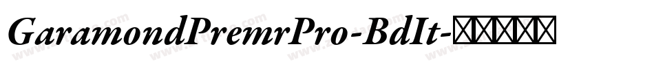 GaramondPremrPro-BdIt字体转换