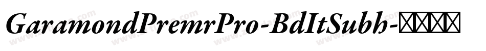 GaramondPremrPro-BdItSubh字体转换