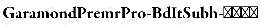 GaramondPremrPro-BdItSubh字体转换