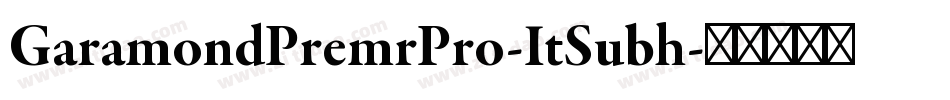 GaramondPremrPro-ItSubh字体转换