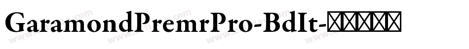 GaramondPremrPro-BdIt字体转换