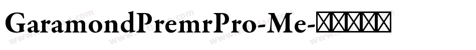 GaramondPremrPro-Me字体转换