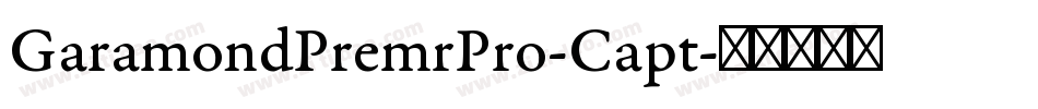 GaramondPremrPro-Capt字体转换