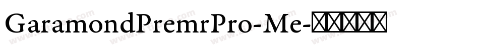 GaramondPremrPro-Me字体转换