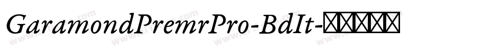 GaramondPremrPro-BdIt字体转换