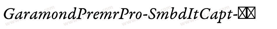 GaramondPremrPro-SmbdItCapt字体转换