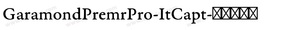 GaramondPremrPro-ItCapt字体转换