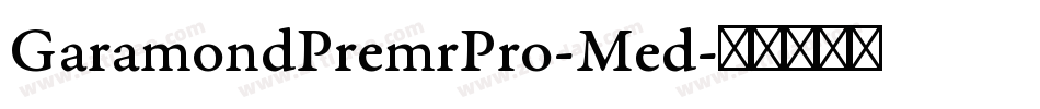 GaramondPremrPro-Med字体转换