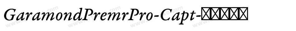 GaramondPremrPro-Capt字体转换