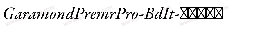 GaramondPremrPro-BdIt字体转换