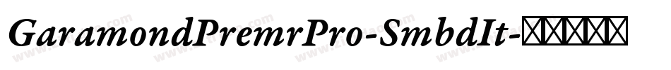 GaramondPremrPro-SmbdIt字体转换