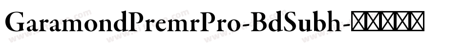 GaramondPremrPro-BdSubh字体转换