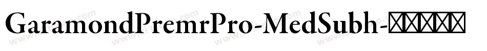 GaramondPremrPro-MedSubh字体转换