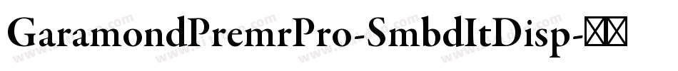 GaramondPremrPro-SmbdItDisp字体转换