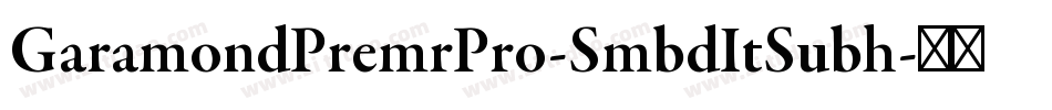 GaramondPremrPro-SmbdItSubh字体转换