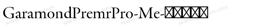 GaramondPremrPro-Me字体转换