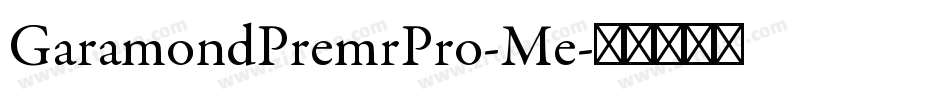 GaramondPremrPro-Me字体转换