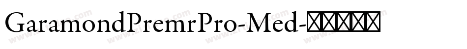 GaramondPremrPro-Med字体转换