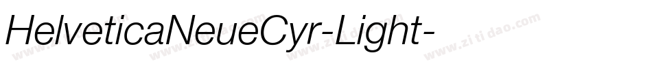 HelveticaNeueCyr-Light字体转换