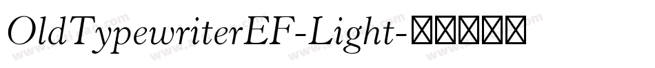 OldTypewriterEF-Light字体转换