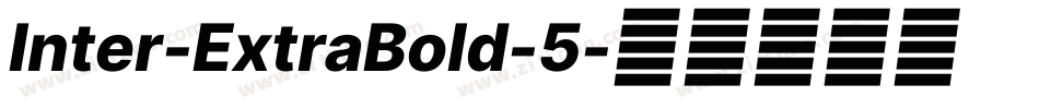 Inter-ExtraBold-5字体转换