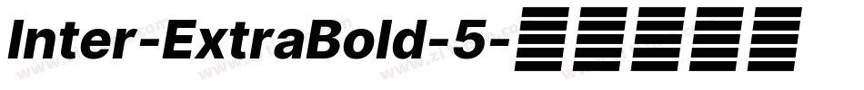 Inter-ExtraBold-5字体转换