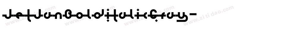 JetJanBoldItalicGray字体转换