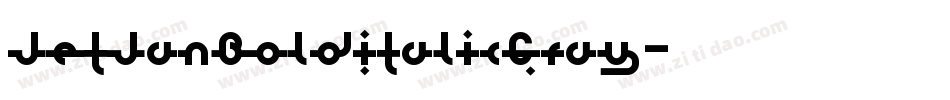 JetJanBoldItalicGray字体转换