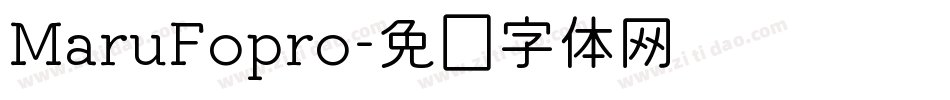 MaruFopro字体转换