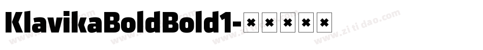 KlavikaBoldBold1字体转换