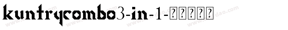 KuntryCombo3-in-1字体转换